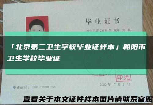 「北京第二卫生学校毕业证样本」朝阳市卫生学校毕业证缩略图