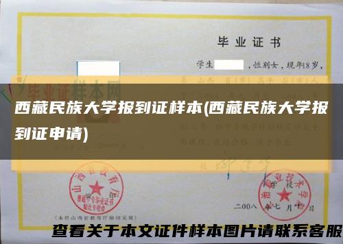 西藏民族大学报到证样本(西藏民族大学报到证申请)缩略图