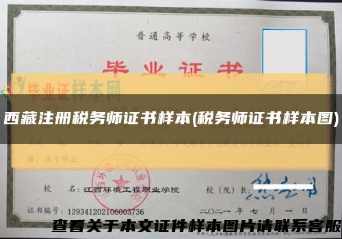 西藏注册税务师证书样本(税务师证书样本图)缩略图