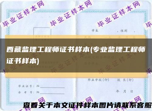 西藏监理工程师证书样本(专业监理工程师证书样本)缩略图