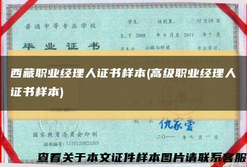 西藏职业经理人证书样本(高级职业经理人证书样本)缩略图