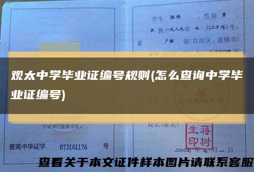 观太中学毕业证编号规则(怎么查询中学毕业证编号)缩略图