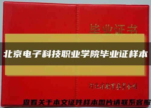 北京电子科技职业学院毕业证样本缩略图