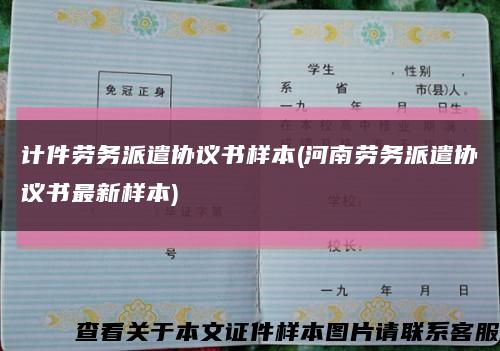 计件劳务派遣协议书样本(河南劳务派遣协议书最新样本)缩略图