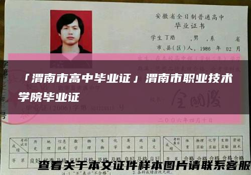 「渭南市高中毕业证」渭南市职业技术学院毕业证缩略图