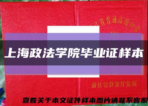 上海政法学院毕业证样本缩略图