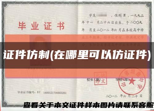 证件仿制(在哪里可以仿证件)缩略图