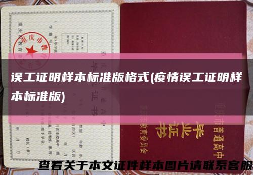 误工证明样本标准版格式(疫情误工证明样本标准版)缩略图