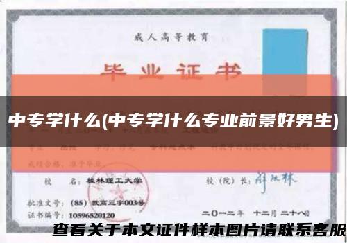 中专学什么(中专学什么专业前景好男生)缩略图