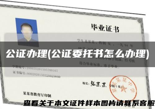 公证办理(公证委托书怎么办理)缩略图