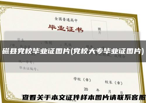 磁县党校毕业证图片(党校大专毕业证图片)缩略图