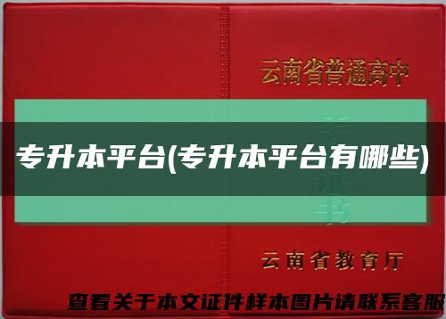 专升本平台(专升本平台有哪些)缩略图