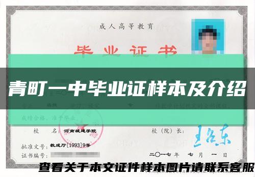 青町一中毕业证样本及介绍缩略图