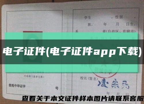 电子证件(电子证件app下载)缩略图