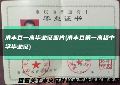 清丰县一高毕业证图片(清丰县第一高级中学毕业证)缩略图