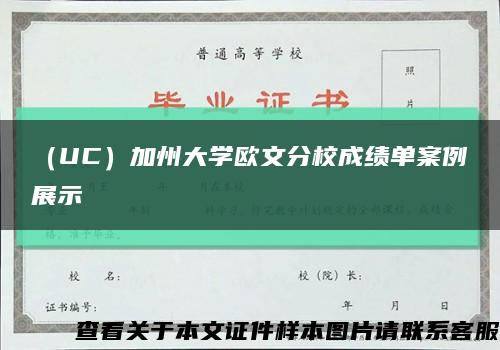 （UC）加州大学欧文分校成绩单案例展示缩略图