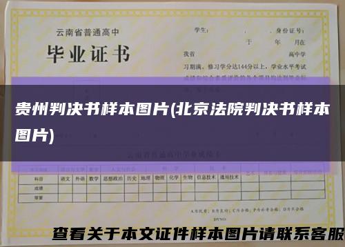贵州判决书样本图片(北京法院判决书样本图片)缩略图