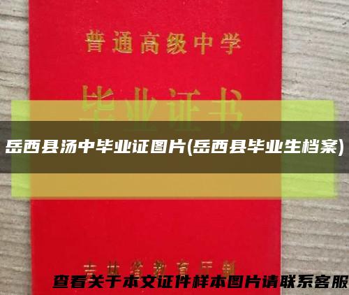 岳西县汤中毕业证图片(岳西县毕业生档案)缩略图