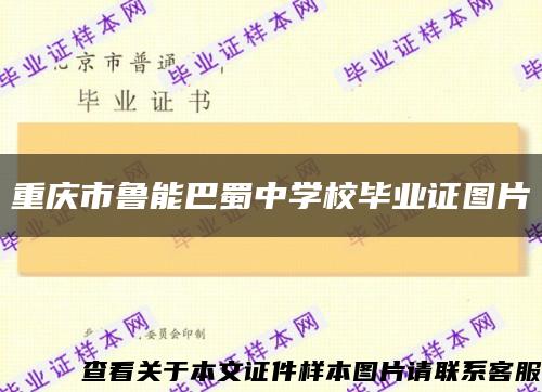 重庆市鲁能巴蜀中学校毕业证图片缩略图
