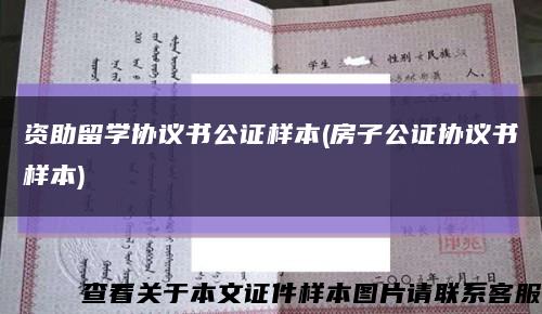资助留学协议书公证样本(房子公证协议书样本)缩略图