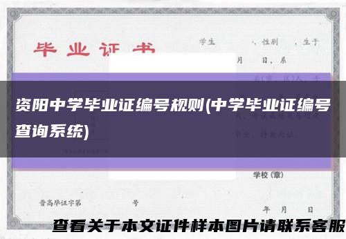 资阳中学毕业证编号规则(中学毕业证编号查询系统)缩略图