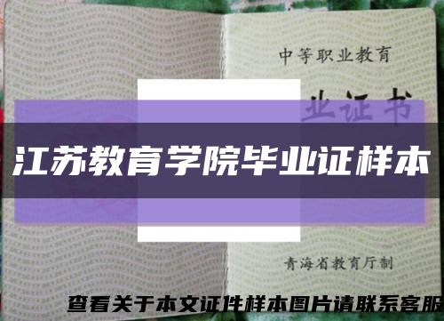 江苏教育学院毕业证样本缩略图