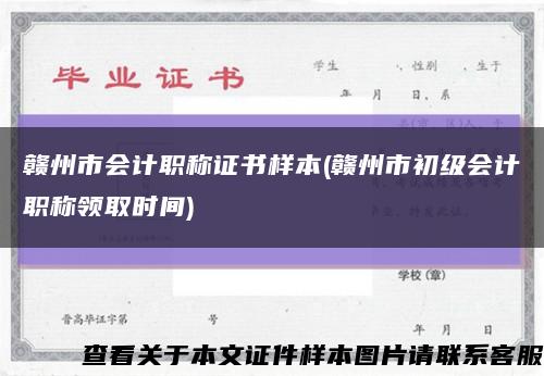 赣州市会计职称证书样本(赣州市初级会计职称领取时间)缩略图
