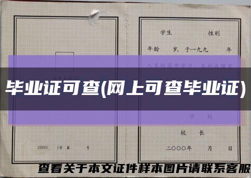 毕业证可查(网上可查毕业证)缩略图