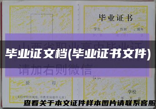 毕业证文档(毕业证书文件)缩略图