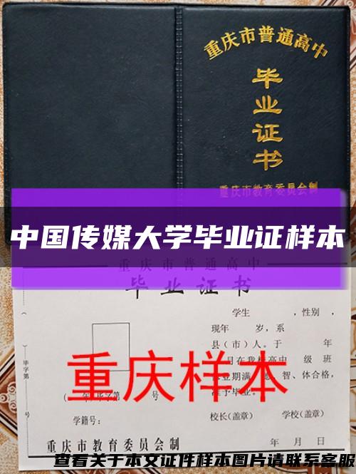 中国传媒大学毕业证样本缩略图