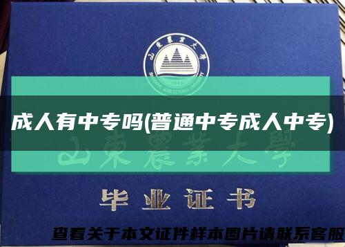 成人有中专吗(普通中专成人中专)缩略图