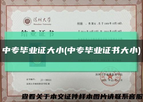 中专毕业证大小(中专毕业证书大小)缩略图