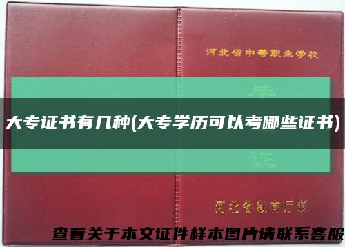 大专证书有几种(大专学历可以考哪些证书)缩略图