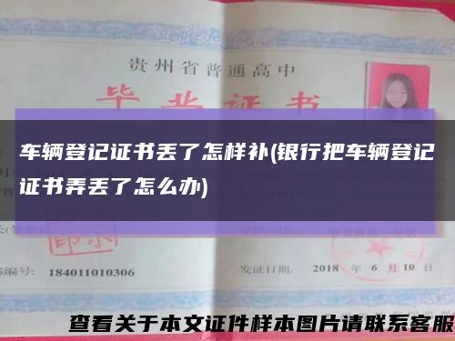 车辆登记证书丢了怎样补(银行把车辆登记证书弄丢了怎么办)缩略图