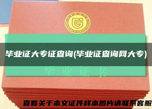 毕业证大专证查询(毕业证查询网大专)缩略图