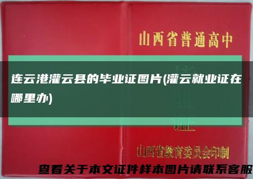 连云港灌云县的毕业证图片(灌云就业证在哪里办)缩略图