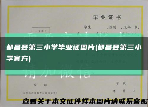 都昌县第三小学毕业证图片(都昌县第三小学官方)缩略图