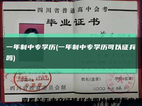 一年制中专学历(一年制中专学历可以征兵吗)缩略图