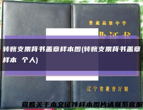 转账支票背书盖章样本图(转账支票背书盖章样本 个人)缩略图