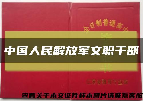 中国人民解放军文职干部缩略图