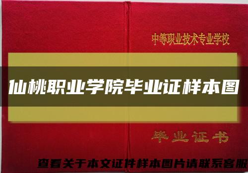 仙桃职业学院毕业证样本图缩略图