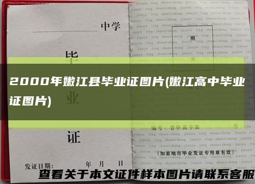 2000年嫩江县毕业证图片(嫩江高中毕业证图片)缩略图