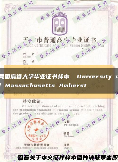 美国麻省大学毕业证书样本  University of Massachusetts Amherst缩略图