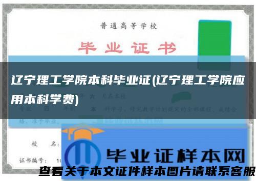 辽宁理工学院本科毕业证(辽宁理工学院应用本科学费)缩略图