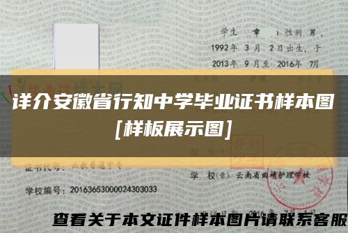 详介安徽省行知中学毕业证书样本图
[样板展示图]缩略图