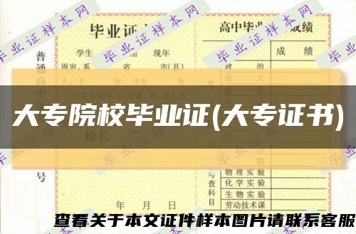 大专院校毕业证(大专证书)缩略图
