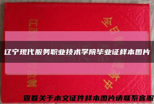 辽宁现代服务职业技术学院毕业证样本图片缩略图
