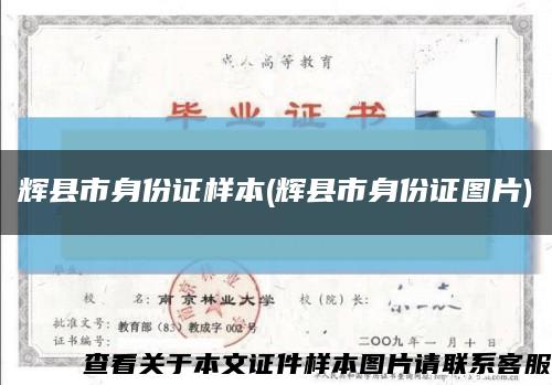 辉县市身份证样本(辉县市身份证图片)缩略图