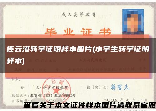 连云港转学证明样本图片(小学生转学证明样本)缩略图