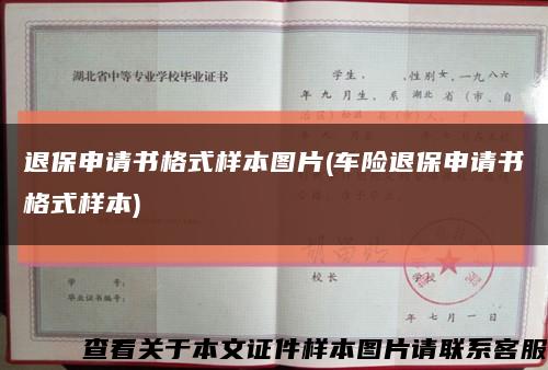 退保申请书格式样本图片(车险退保申请书格式样本)缩略图